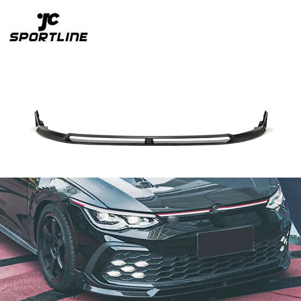 Dry Carbon Fiber Golf 8 Front Lip Diffuser for VW Golf VIII MK8 GTI Hatchback 4-Door 2021-2022