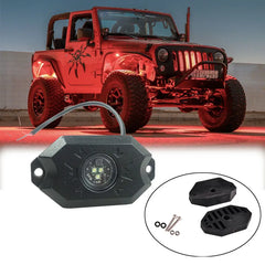 Universal 9W Underbody LED Light Super Bright Pure White Rock Lights for Jeep 4x4 Offroad Pickup Truck