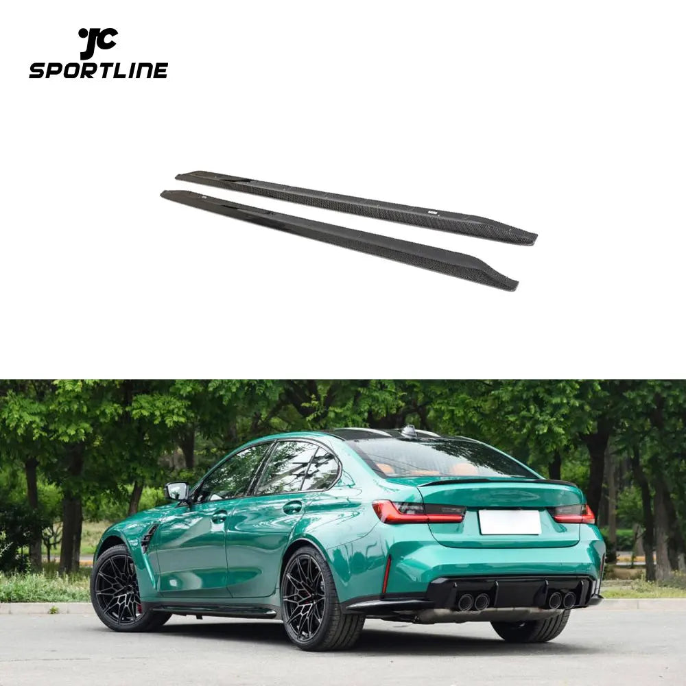 Factory-Made Carbon Fiber G80 Auto Side Skirts Extinsion for BMW G80 M3 2021-2022