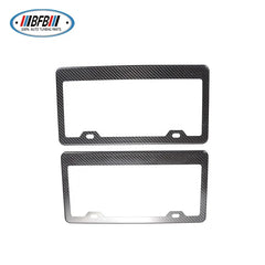 Real Dry Carbon Fiber License Plate Frame Cover Front & Rear US Size Car Exterior Accessories