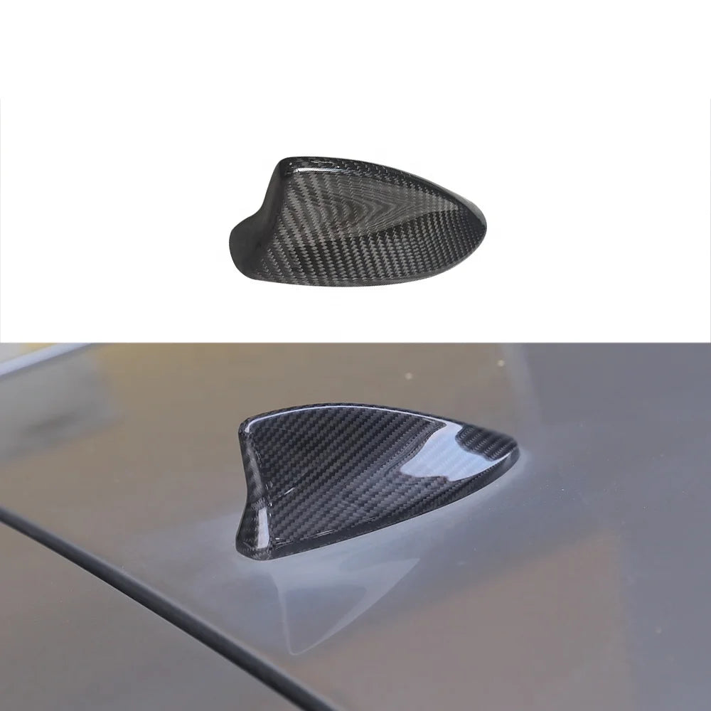 Real Dry Carbon Fiber Antenna Cover Exterior Trims For Toyota Lexus NX200 2015-2017