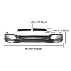 Carbon Fiber rear diffuser bumper lip for Mercedes Ben z S-Class W222 AMG S63 S65  2018