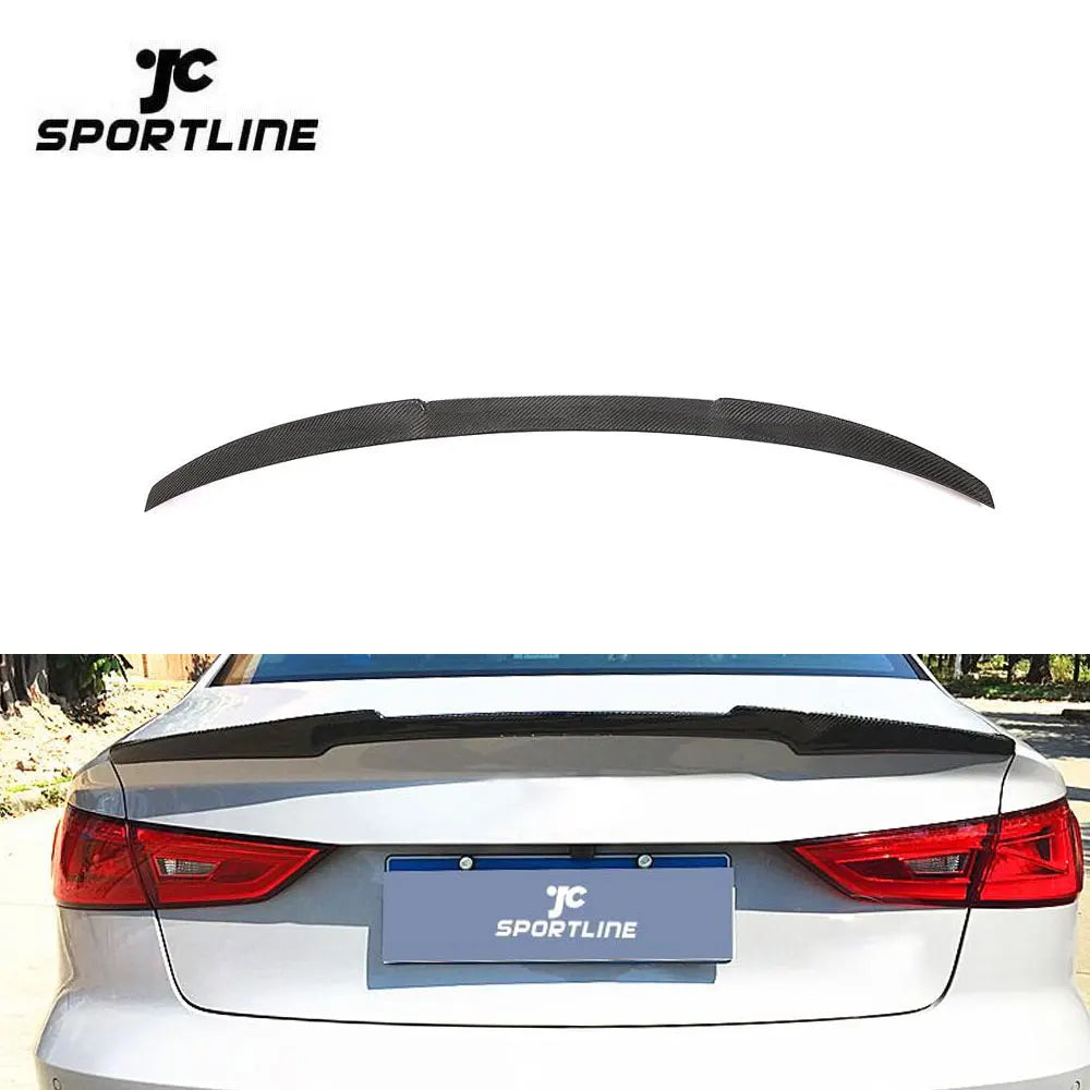 Carbon Fiber Rear Trunk Spoiler Wing Lip For Audi A3 A3 Sline S3 Sedan 2014 - 2019