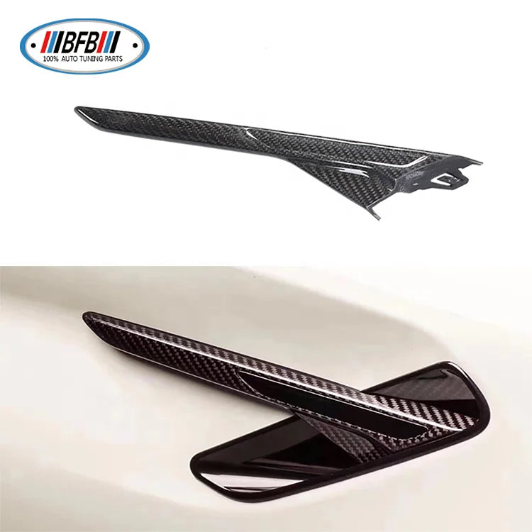 2 PCS Replacement Side Vent Carbon Fiber Side Vent Fender Cover for BMW F90 M5 2018-2020