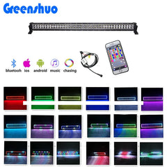 32inch 12v Rgb Halo Eye Chasing Led Light Bar Remote control and Bluetooth control for Car