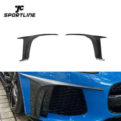 JCSportline Carbon Fiber F-Type Front Bumper Fins for Jaguar F-Type SVR 2-Door 2018-2019