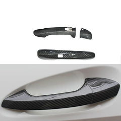 Real Dry Carbon Fiber  For Mercedes benz w205  Car Door Handle Cover Trim 3pcs/set