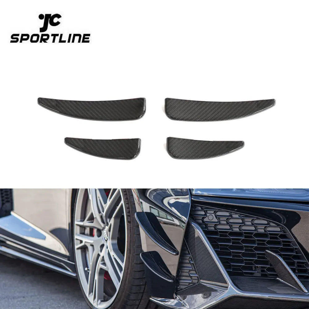 Pre-preg R8 V10 Front Bumper Canards for Audi R8 V10 Performance RWD Spyder Convertible 2-Door 2023