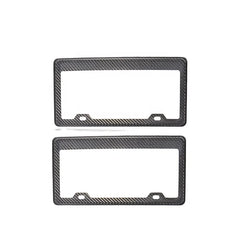 Real Dry Carbon Fiber License Plate Frame Cover Front & Rear US Size Car Exterior Accessories