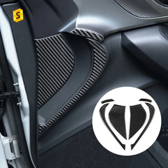 Shasha Carbon 6pcs Car Interior Accessories Trim Soft Carbon Fiber Door Trim Panel Sticker For Subaru WRX 2022 2023