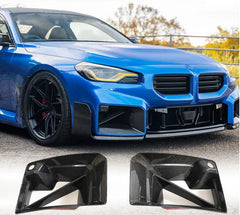 For BMW M2 G87 2022-24 REAL CARBON Front Bumper Air Duct Vent Trim Cover