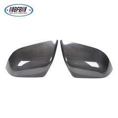 For Tesla Model 3 2018+ Real Dry Carbon Fiber Rearview Mirror Cover 2pcs Sticker Side Mirror Overlay