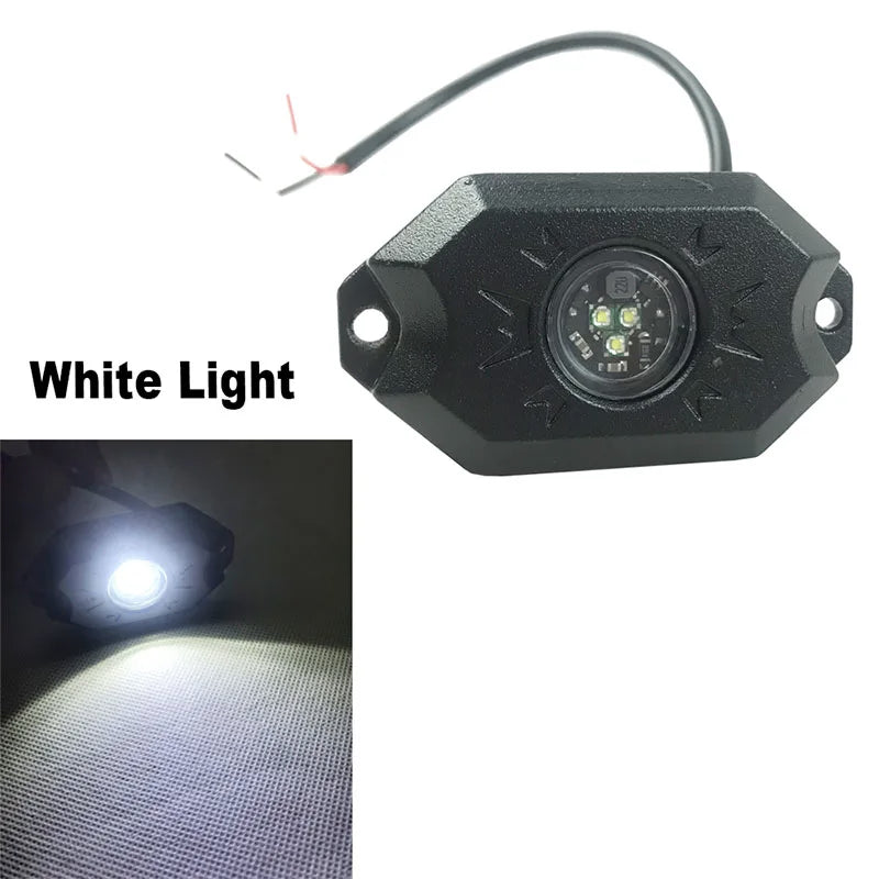 Wholesale 9w Amber Green Blue Red White Single Color Led Rock Light For Jeep Offroad Truck