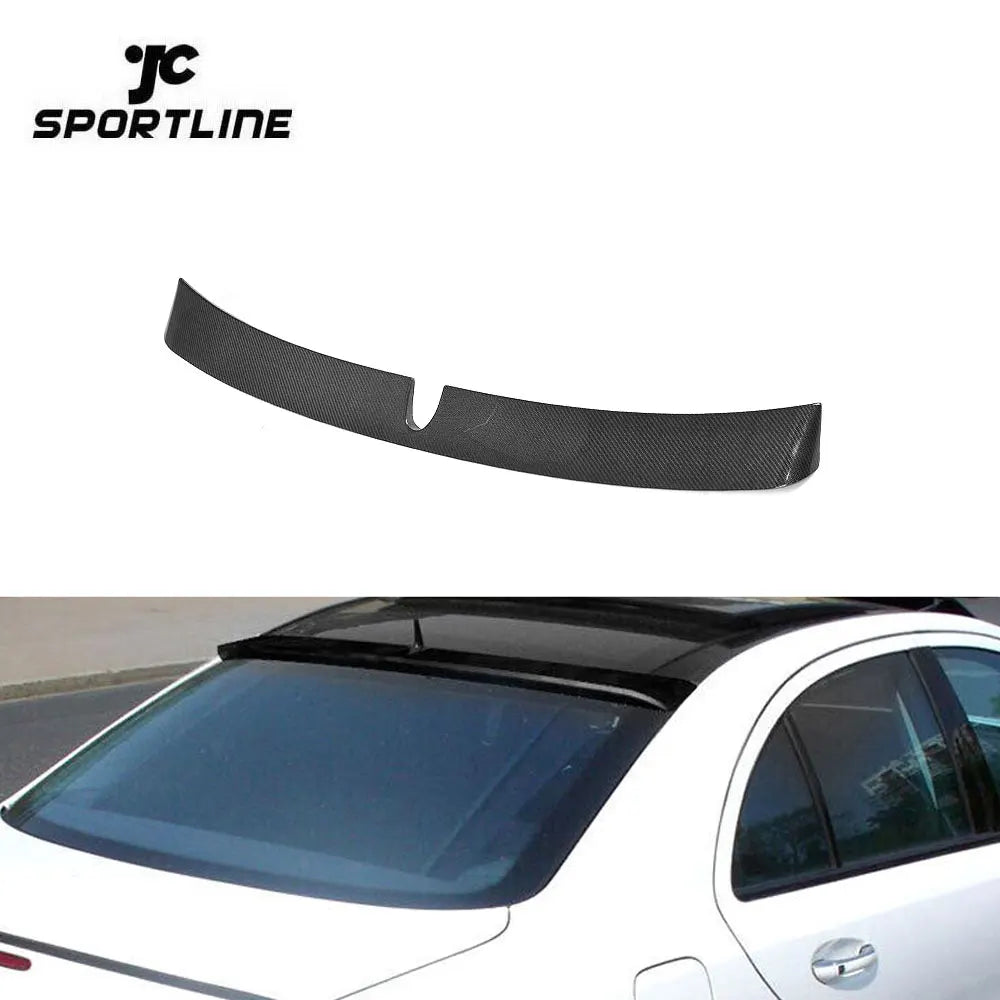 W211 E-Class Carbon Fiber Roof Window Spoiler for Mercedes Ben z E300 E350 E500 E55 E63 AMG Sedan 4-Door 02-08