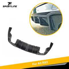 Carbon Fiber  Rear Diffuser Lip for Audi RS3 8V Sedan 17-18