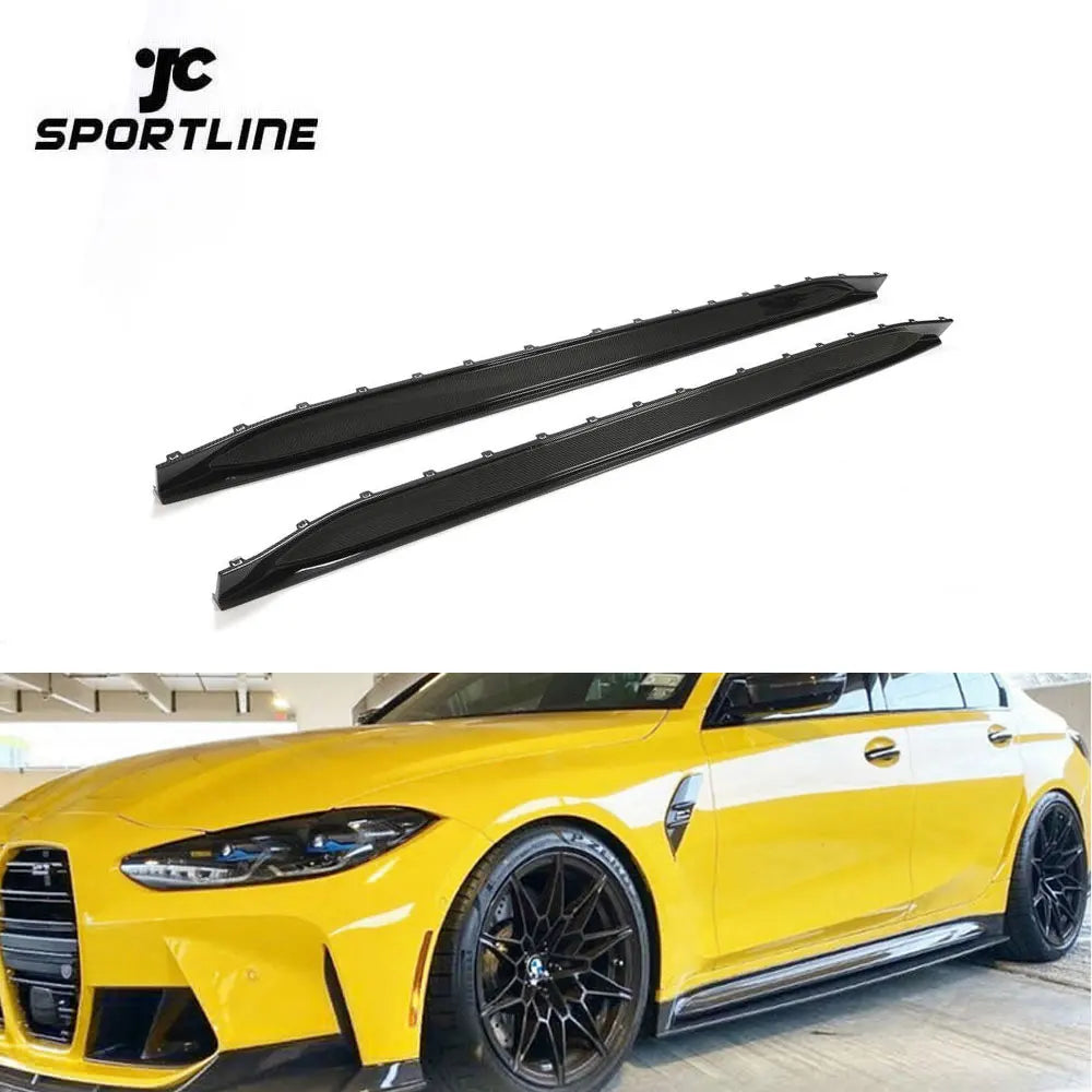 Prepreg Carbon G80 M3 Car Side Skirts Extension for BMW G80 M3 Competition 2021 2022