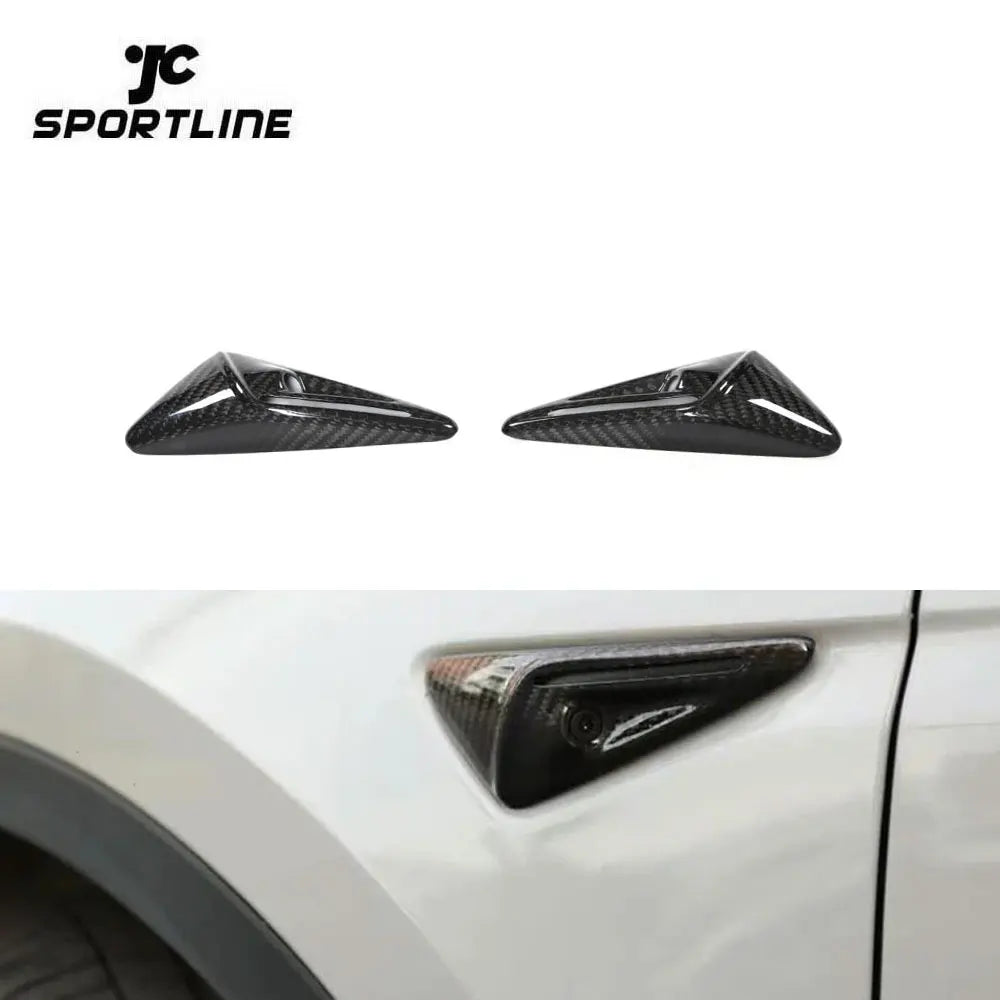 Dry Carbon Fiber Model 3 Side Fender Camera Vents Cover Trim for Tesla Model 3 2020-2022