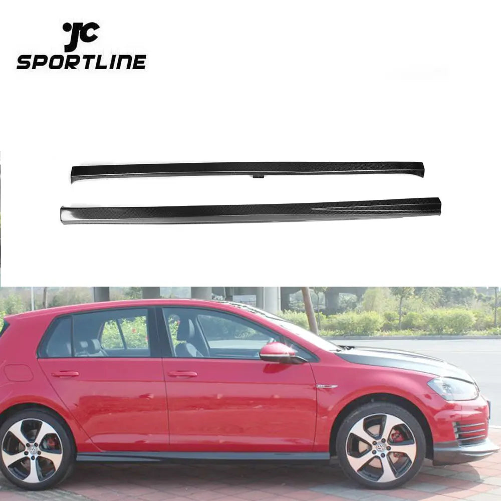 2014UP Brand New Golf VII Carbon Side Skirt for VW Golf 7 MK7 GTI