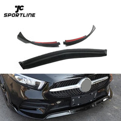 3PCS Carbon Fiber Front Bumper Lip for Mercedes A Class W177 Sport A3 AMG A200 A220 2019