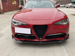 Real Carbon Fiber Front Bumper Canards Fins for Alfa Romeo Giulia Base Sedan 2015-2021 Fog Light Cover Splitter