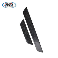 4PCS Forge Carbon Fiber Car Side Steps Trim For Tesla Model 3 2018-2019 Door Scuff Sill Cover Panel Sticker