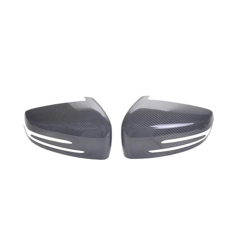 Real Carbon Fiber Side Mirror Cover Add on type For Mercedes X204 W212 W176 W246 W204 C117