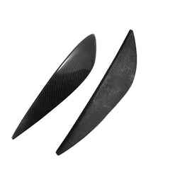 Real Carbon Fiber Headlight Eyelid Covers Eyebrow Headlight Cover For Mercedes C-Class W204 2007-2013