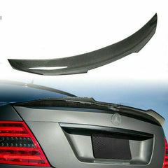 For Mercedes Benz C Class W204 Sedan 07-14 Rear Trunk Spoiler Wing Carbon Fiber