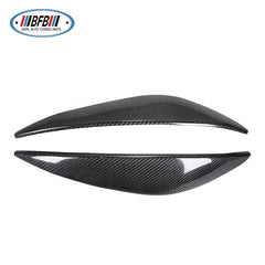 Real Carbon Fiber Headlight Eyelid Covers Eyebrow Headlight Cover For Mercedes C-Class W204 2007-2013