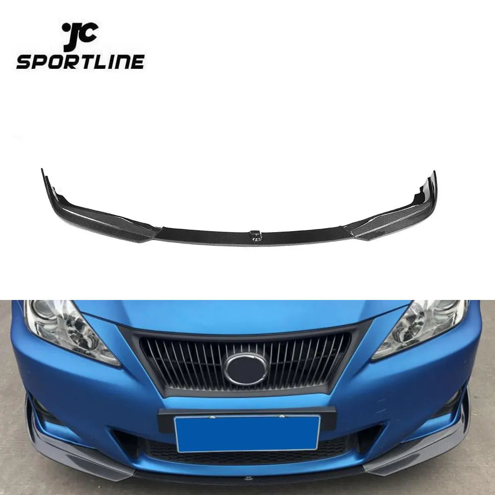 IS250 IS300 JC Style Carbon Fiber Front Bumper Lip for Lexus IS250 Base Sedan 4-Door 11-12