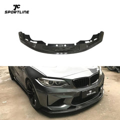 Carbon Fiber Front Bumper Lip Spoiler for BMW F87 M2 Base Coupe 2-Door 2016-2018