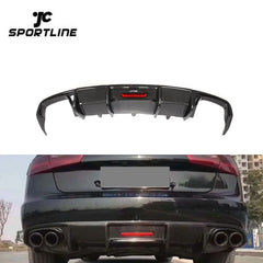 Carbon Fiber Car Rear Bumper Diffuser For Audi A6 C7 2016-2018