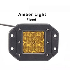 3inch 5D Amber Led Pod Square Work Light 4x4 Offroad  Working Lights