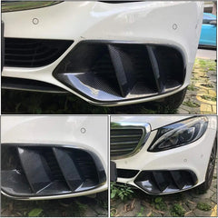 Carbon Fiber Front Mesh Grill Vents for Mercedes Benz C Class W205 Base Sedan 2015-2018 Factory Outlet Fog Lamp Intake