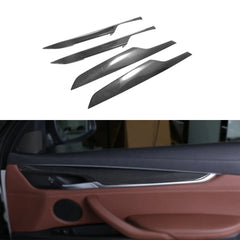 7pcs Real Dry Carbon Fiber Interior Trims Dashboard Kits For BMW X6 F16 2015-2019 Center Console Cover Panels