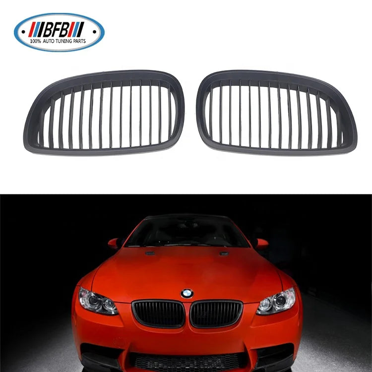 ABS Matt Black Front Grille For BMW 3 Series E92 Pre-LCI 2006-2009 Front Kidney Grill