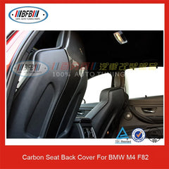 Interior Accessoiress M4 Seat Back Cover 4PCS For BMW F82 M4 Carbon Fiber Backseat Trim Cover