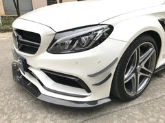 Carbon Fiber W205 C63 Front Bumper Lip Splitter for Mercedes Benz C63 AMG 15-18