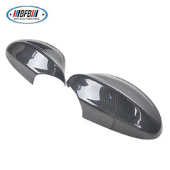 2pcs Add on Real Dry Carbon Fiber Mirror Cover Side Rearview Mirror Cover For BMW 3 Series E90 Pre-LCI 2005-2008