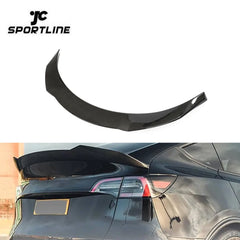 Dry Carbon Fiber Auto Car Wing Spoiler for Tesla Model Y Sport Utility 4-Door 2019-2021