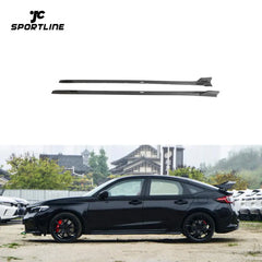 Carbon Fiber Side Skirts For Honda Civic Type R Hatchback 4-Door 2023