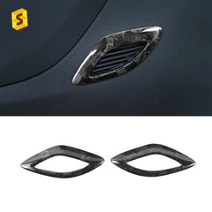 ES Carbon Car Accessories Real Forged Carbon Fiber Air Outlet Cover Frame For Chevrolet Camaro Carbon Fiber Interior