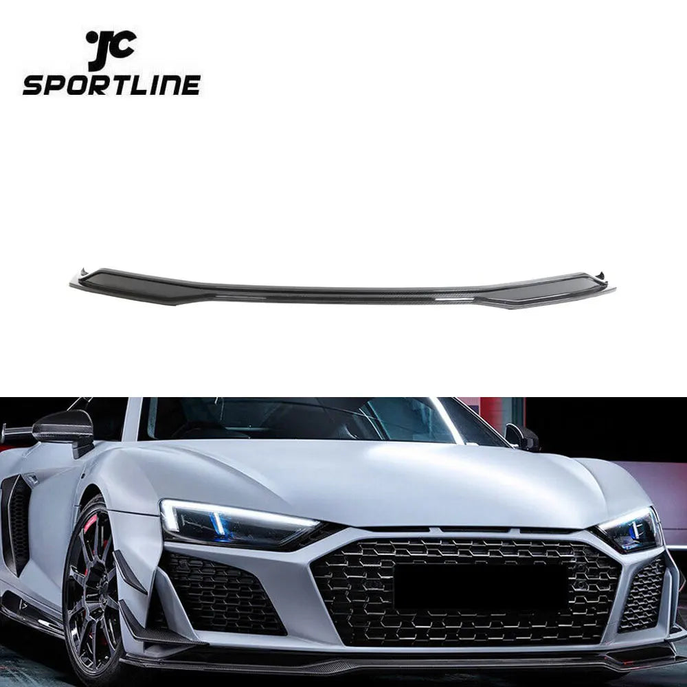 Latest R8 V10 Pre-preg Front Bumper Lip Splitter Spoiler for Audi R8 V10 Performance Coupe 2-Door 2023