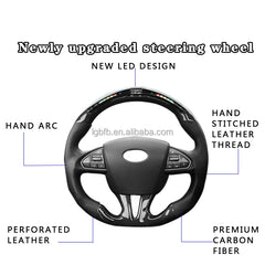 Customized Led Steering Wheel Real Carbon Fiber Steering Wheel For Q50 Q50L 2014-2017