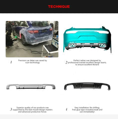 Carbon Fiber S4 Sport Rear Bumper Lip for Audi S4 B9 A4 Sline Sport 2018 2019