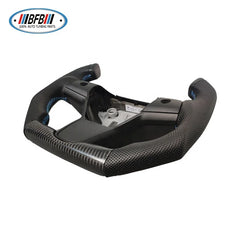 Customized Style Carbon Fiber and Black Leather Steering Wheel Sport Steering Wheel For Tesla Model 3