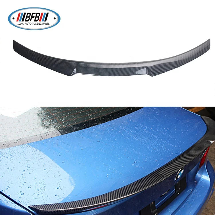 M4 Style Full Carbon Fiber Rear Spoiler Wing For F30 2012-2016 Trunk Boot Lip