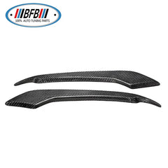 Car Auto Exteriors For Ford Mustang Carbon Fiber Front Fog Lamp Cover Decoration trim Stick On Front Bumper Canard 2015 up