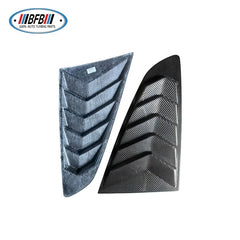 REAL Dry Carbon Fiber Louver Covers Window Quarter Scoop Side Vent For Ford Mustang 2015-2017