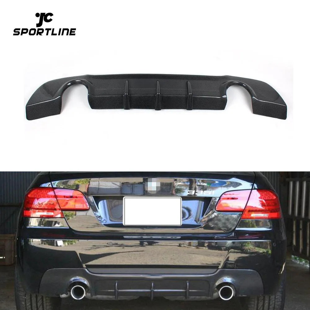 JC Sportline Carbon Fiber Rear Bumper Diffuser for BMW 3 Series E92 E93 325i 335i M-TECH 2005-2009